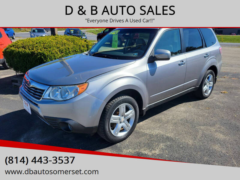 2010 Subaru Forester for sale at D & B AUTO SALES in Somerset PA