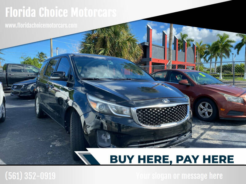 2016 Kia Sedona for sale at Florida Choice Motorcars in West Palm Beach FL