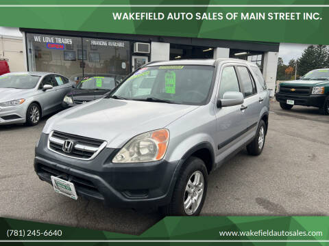 2002 Honda CR-V for sale at Wakefield Auto Sales of Main Street Inc. in Wakefield MA