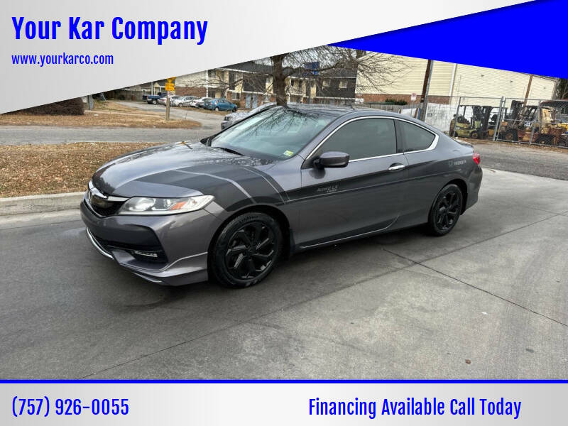 2017 Honda Accord for sale at Your Kar Company in Norfolk VA