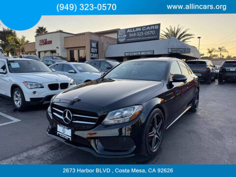 2017 Mercedes-Benz C-Class for sale at Allin Cars in Costa Mesa CA