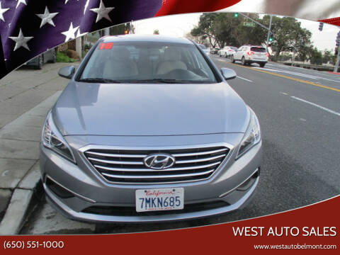 2016 Hyundai Sonata for sale at West Auto Sales in Belmont CA