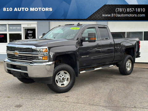2016 Chevrolet Silverado 2500HD for sale at 810 AUTO MOTORS in Abington MA