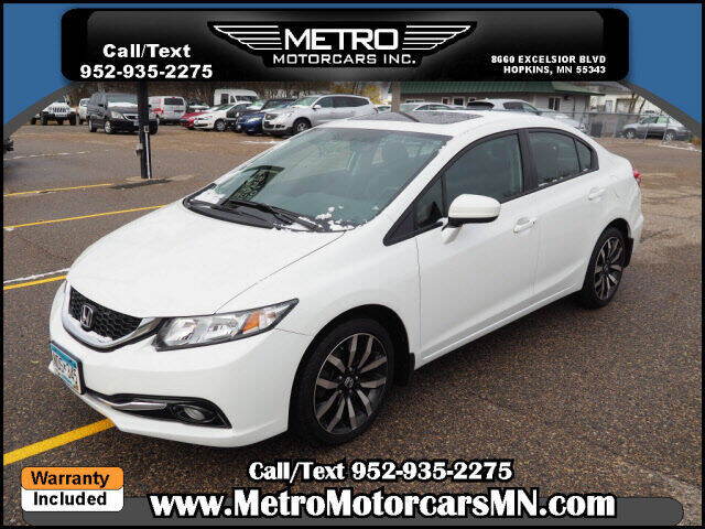 2014 Honda Civic for sale at Metro Motorcars Inc in Hopkins MN