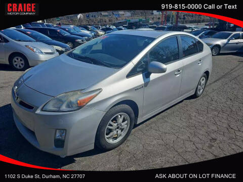 2011 Toyota Prius for sale at CRAIGE MOTOR CO in Durham NC