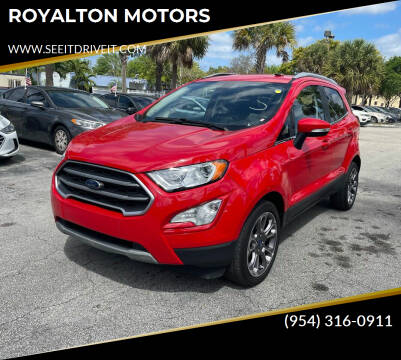 2021 Ford EcoSport for sale at ROYALTON MOTORS in Plantation FL