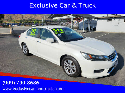 2014 Honda Accord for sale at Exclusive Car & Truck in Yucaipa CA