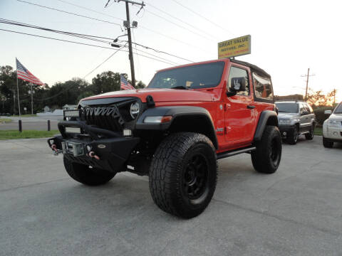 2018 Jeep Wrangler for sale at GREAT VALUE MOTORS in Jacksonville FL
