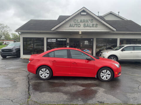 2014 Chevrolet Cruze for sale at Clarks Auto Sales in Middletown OH