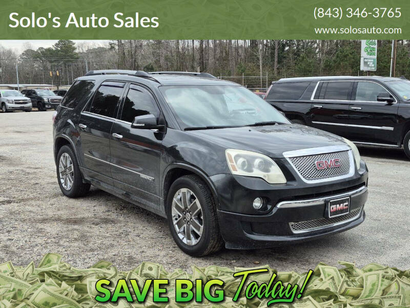 2011 GMC Acadia for sale at Solo's Auto Sales in Timmonsville SC