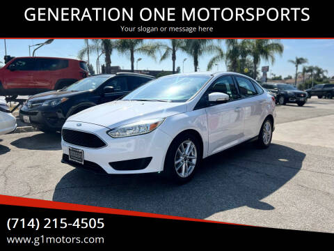 2017 Ford Focus for sale at GENERATION ONE MOTORSPORTS in La Habra CA