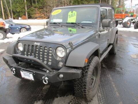 2016 Jeep Wrangler Unlimited for sale at Route 4 Motors INC in Epsom NH