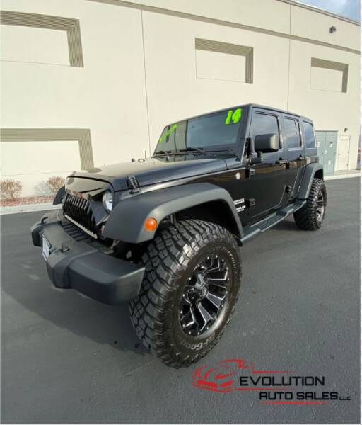 2014 Jeep Wrangler Unlimited for sale at Evolution Auto Sales LLC in Springville UT