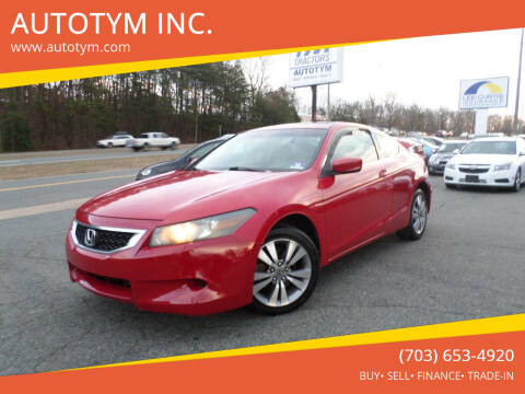 2008 Honda Accord for sale at AUTOTYM INC. in Fredericksburg VA