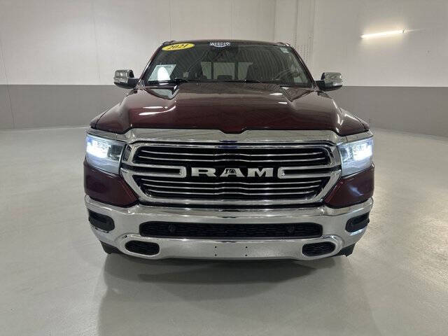 Used 2021 RAM Ram 1500 Pickup Laramie with VIN 1C6SRFRT1MN632973 for sale in Kansas City