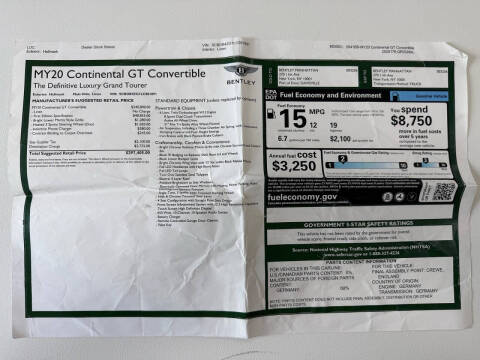 2020 Bentley Continental