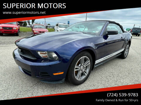 2010 Ford Mustang for sale at SUPERIOR MOTORS in Latrobe PA