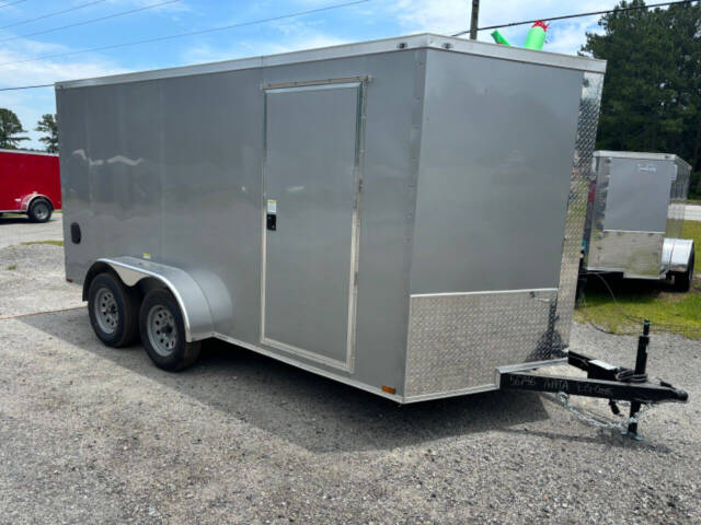 2024 Quality Cargo Trailer  7x14TA Enclosed Cargo Silver Frost for sale at Cross Resurrection Golf Carts and Trailers in Rincon, GA