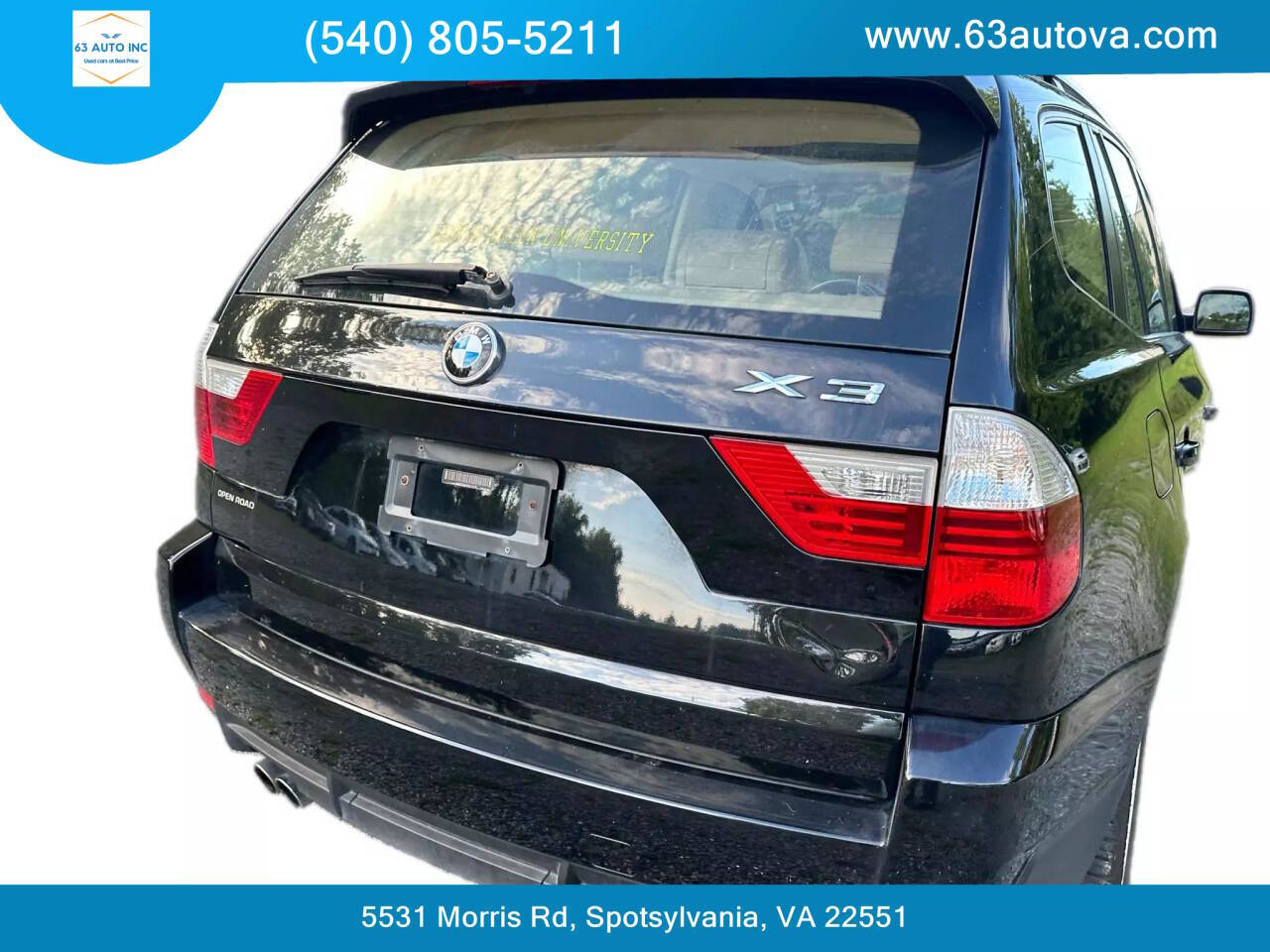 2008 BMW X3 for sale at 63 Auto Inc in Spotsylvania, VA