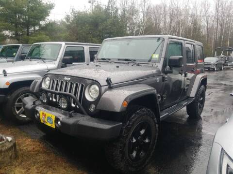2017 Jeep Wrangler Unlimited for sale at Granite Auto Sales LLC in Spofford NH