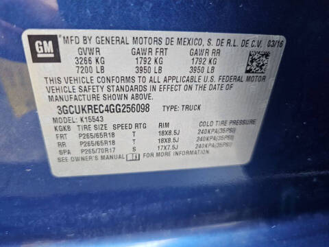 2016 Chevrolet Silverado 1500