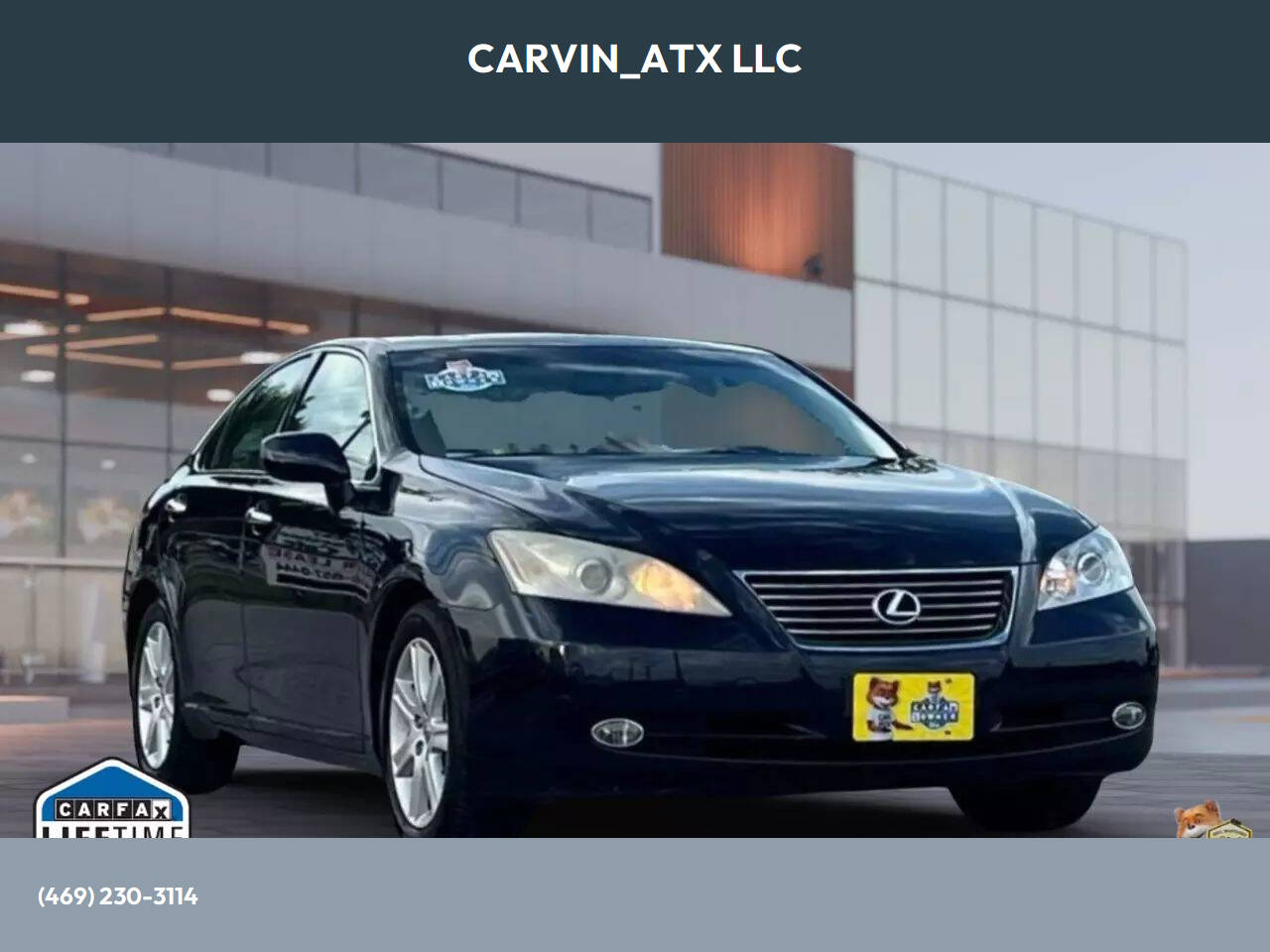 Black 2009 Lexus ES 350 Base 4dr Sedan 1