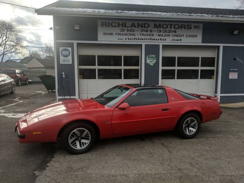 1989 Pontiac Firebird for sale at Richland Motors in Cleveland OH