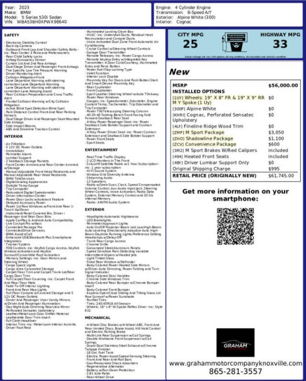 2023 BMW 5 Series 530i