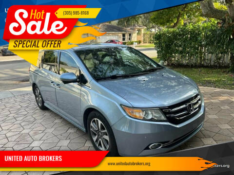 2014 Honda Odyssey for sale at UNITED AUTO BROKERS in Hollywood FL