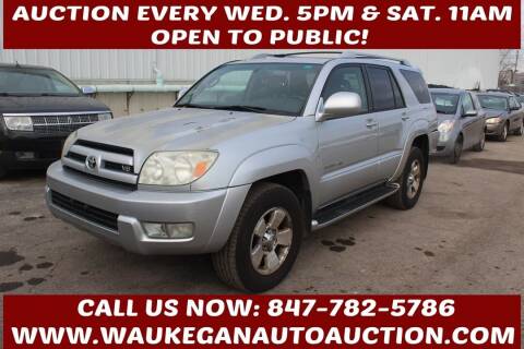 2003 Toyota 4Runner for sale at Waukegan Auto Auction in Waukegan IL