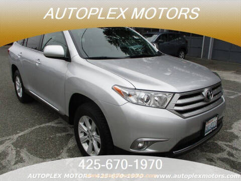 2013 Toyota Highlander for sale at Autoplex Motors in Lynnwood WA