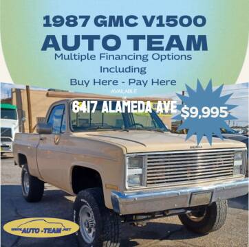 1987 GMC R/V 1500 Series for sale at AUTO TEAM in El Paso TX