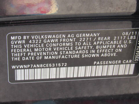 2012 Volkswagen CC R-Line PZEV