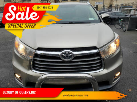 2016 Toyota Highlander for sale at LUXURY OF QUEENS,INC in Long Island City NY