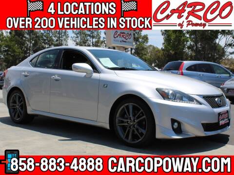 2011 Lexus IS 250 for sale at CARCO SALES & FINANCE - CARCO OF POWAY in Poway CA