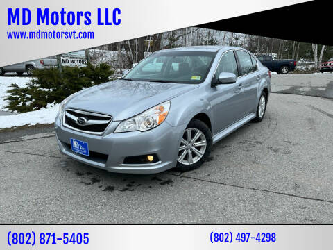 2012 Subaru Legacy for sale at MD Motors LLC in Williston VT