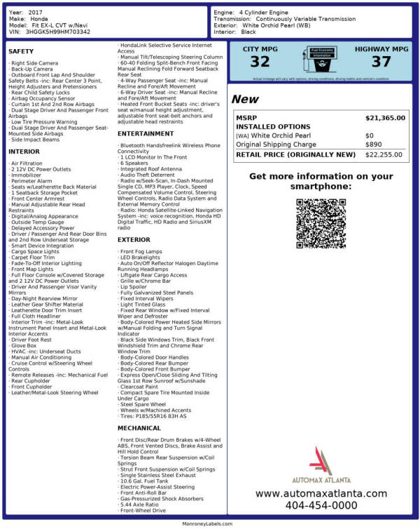 2017 Honda Fit EX-L w/Navi