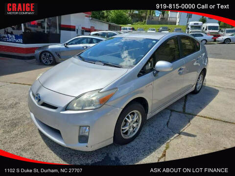 2010 Toyota Prius for sale at CRAIGE MOTOR CO in Durham NC