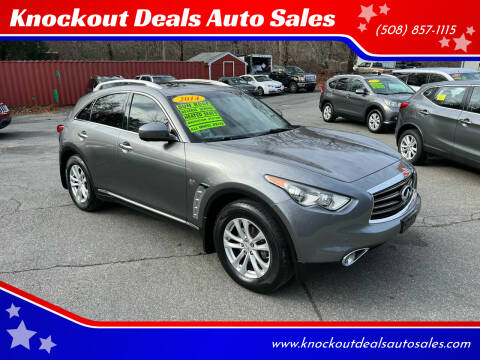 2014 Infiniti QX70 for sale at Knockout Deals Auto Sales in West Bridgewater MA