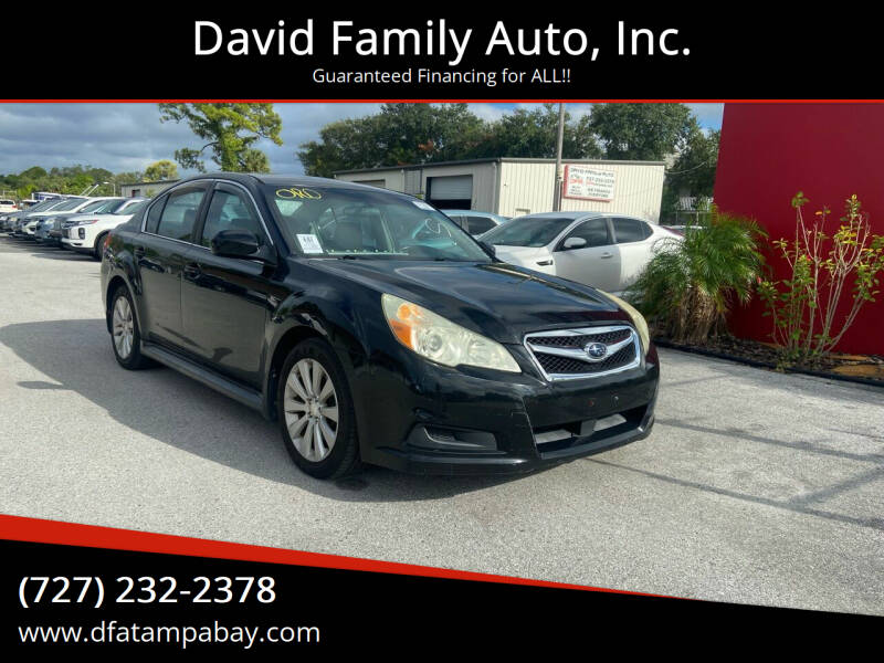 2010 Subaru Legacy for sale at David Family Auto, Inc. in New Port Richey FL
