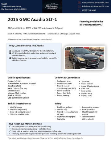 2015 GMC Acadia SLT-1