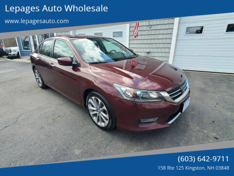 2013 Honda Accord for sale at Lepages Auto Wholesale in Kingston NH