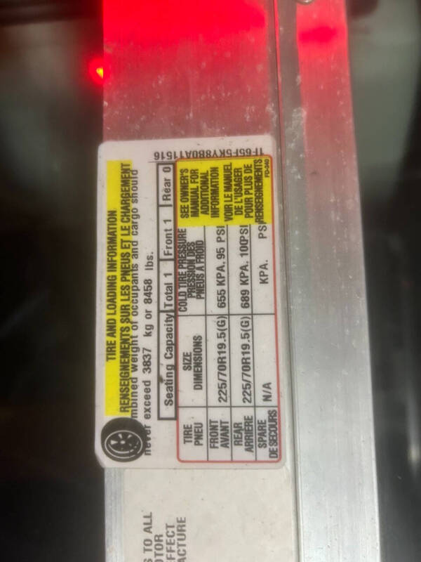 2011 Ford Stripped Chassis