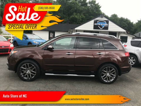 2011 Acura MDX for sale at Auto Store of NC in Walkertown NC