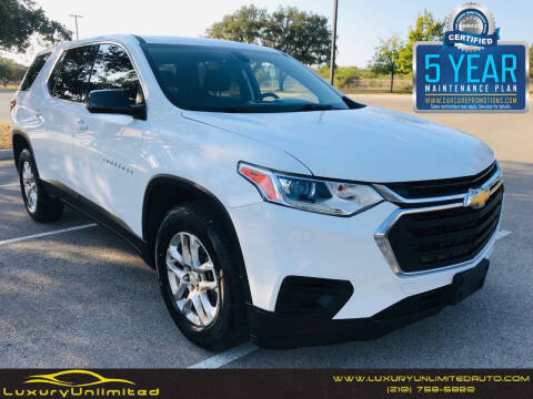 2019 Chevrolet Traverse for sale at LUXURY UNLIMITED AUTO SALES in San Antonio TX