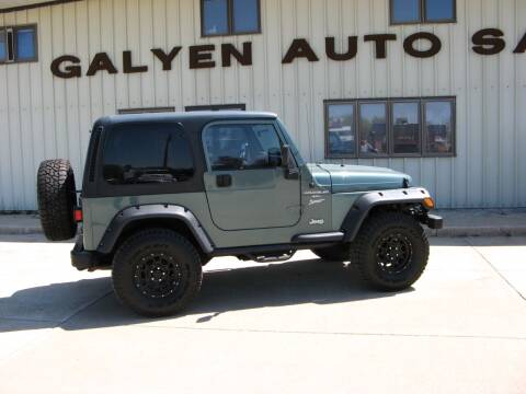1999 Jeep Wrangler for sale at Galyen Auto Sales in Atkinson NE