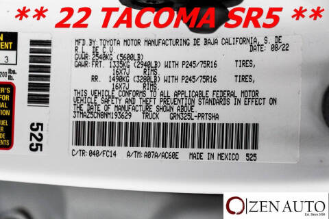 2022 Toyota Tacoma SR5 V6