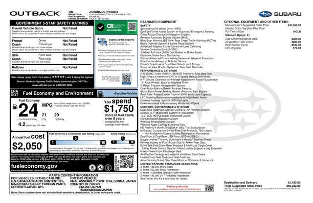 2026 Subaru Outback Touring XT