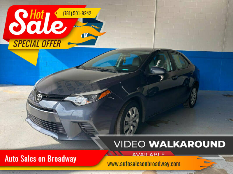 2016 Toyota Corolla for sale at Auto Sales on Broadway in Norwood MA