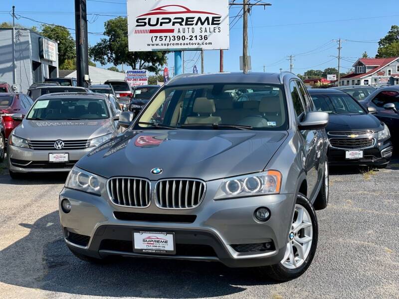 2013 BMW X3 for sale at Supreme Auto Sales in Chesapeake VA